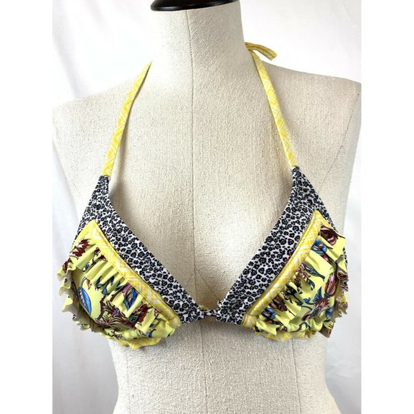 Victoria’s Secret Tankini Top Size Small Lot Bundle Stripes Yellow Ruffles Triba - Picture 11 of 12